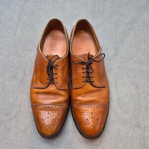Allen Edmonds Men's Sanford Brown Leather Cap Toe Oxford Dress Shoes 5347 Sz 10D